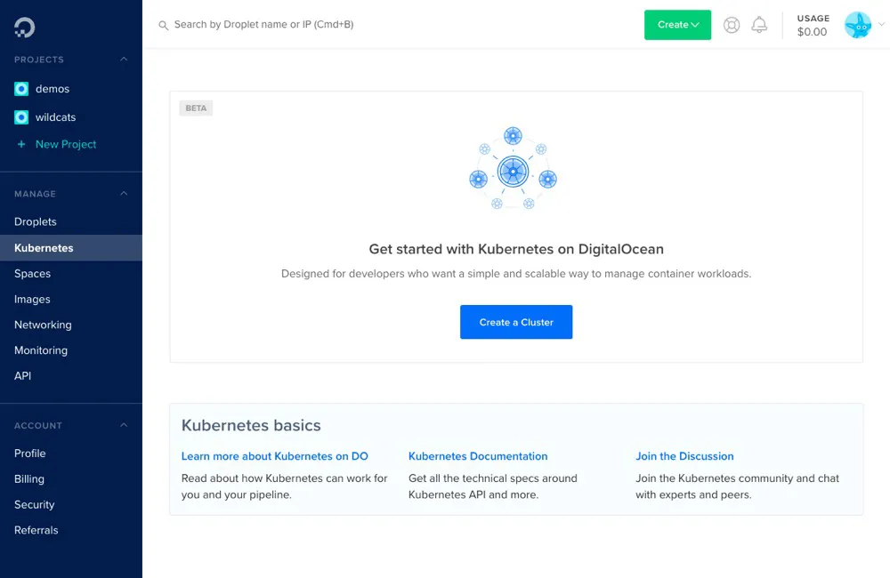 Kubernetes Cluster Screenshot